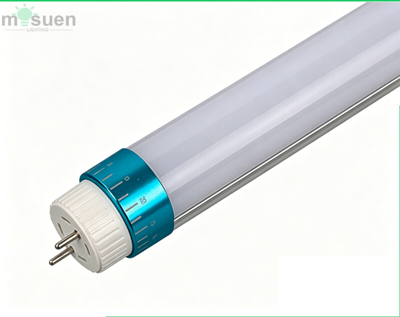 Tubo LED T8 alto lumen 200lm 5ft 24W G13 vista lateral instalación
