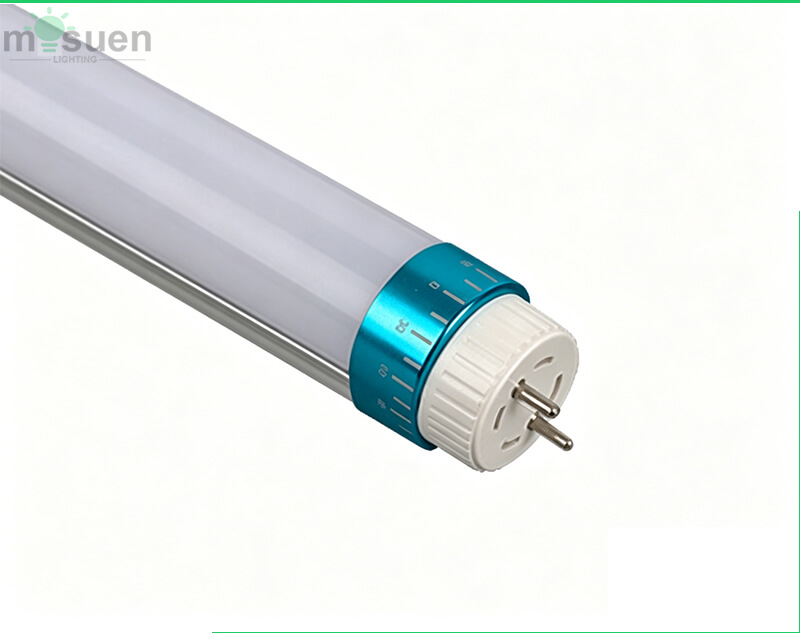 Tubo LED T8 alto lumen 200lm 5ft 24W G13 vista frontal iluminación