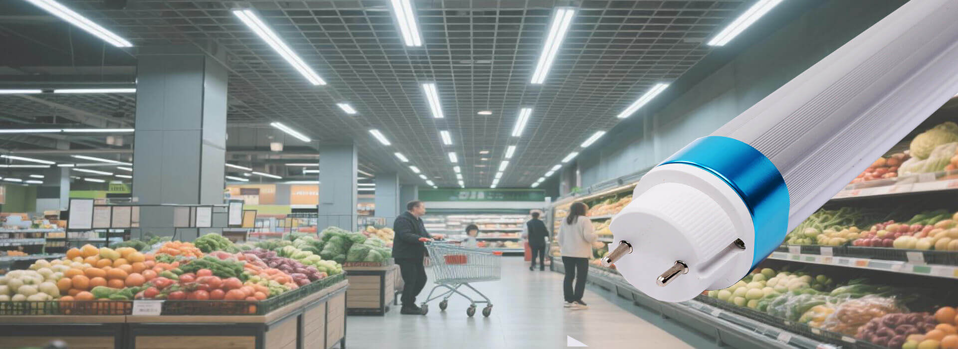 LED tube light for commercial and industrial lighting