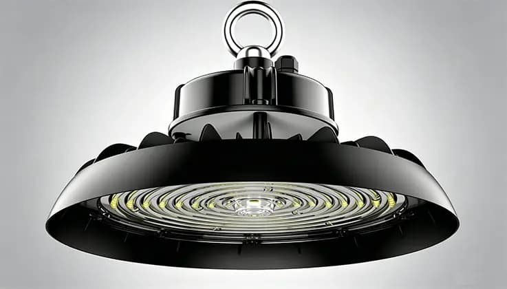 210lm/W LED ufo high bay light with switchable beam angle for industrial warehouse lighting
