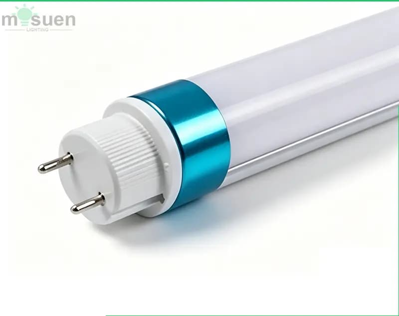 Commercial office illuminated by 200lm/W T8 LED tubes, showing superior light distribution