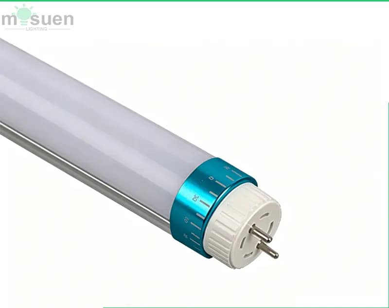 Energy savings comparison chart for 200lm/W T8 LED tubes vs traditional fluorescent