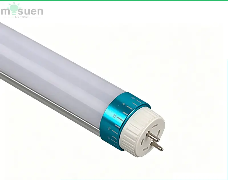 Energy savings comparison chart for 200lm/W T8 LED tubes vs traditional fluorescent
