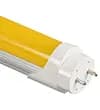 120lm/w 4ft 18w t8 led tube with yellow cover