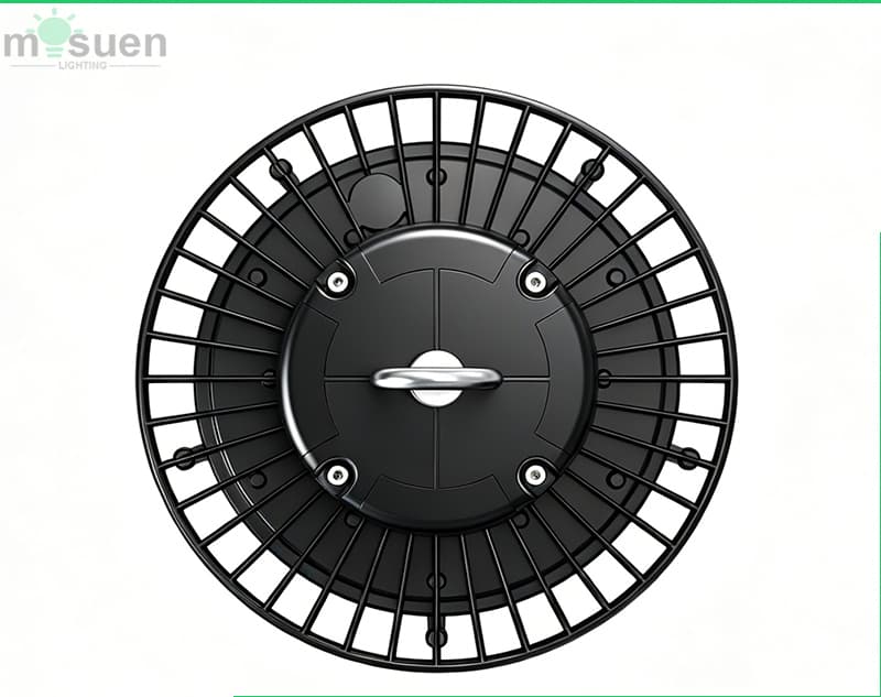Control panel for switchable wattage and color temperature on UFO LED high bay fixture