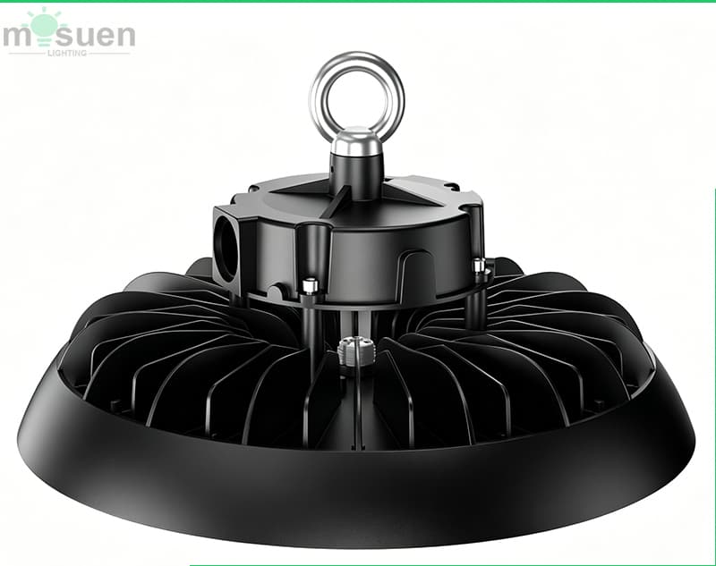 LED High Bay 210 Lumens Per Watt - Side Profile Showing IP65 Sealed Design