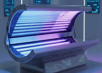 Led tanning light for the space capsule  