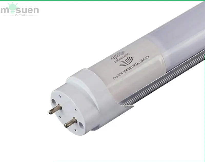 4ft 18W 160lm/W microwave sensor T8 LED tube light, motion sensor fluorescent replacement lamp for warehouse garage