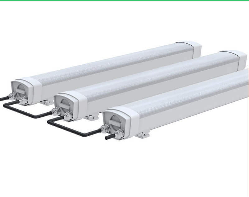 Vapor tight LED triproof light for damp locations